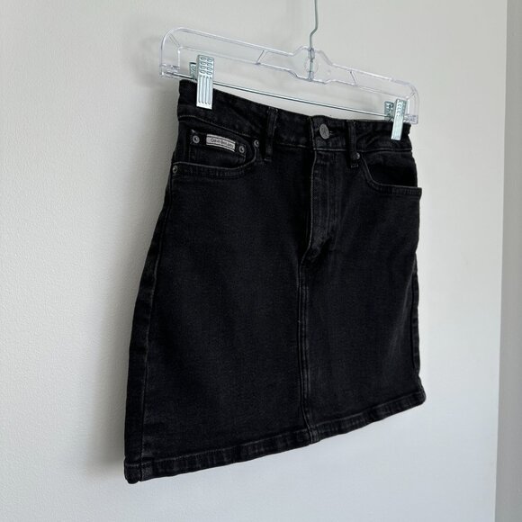 Calvin Klein Jeans Dresses & Skirts - Calvin Klein Jeans Dark Denim Stretchy Mini Skirt Size XS Extra Small